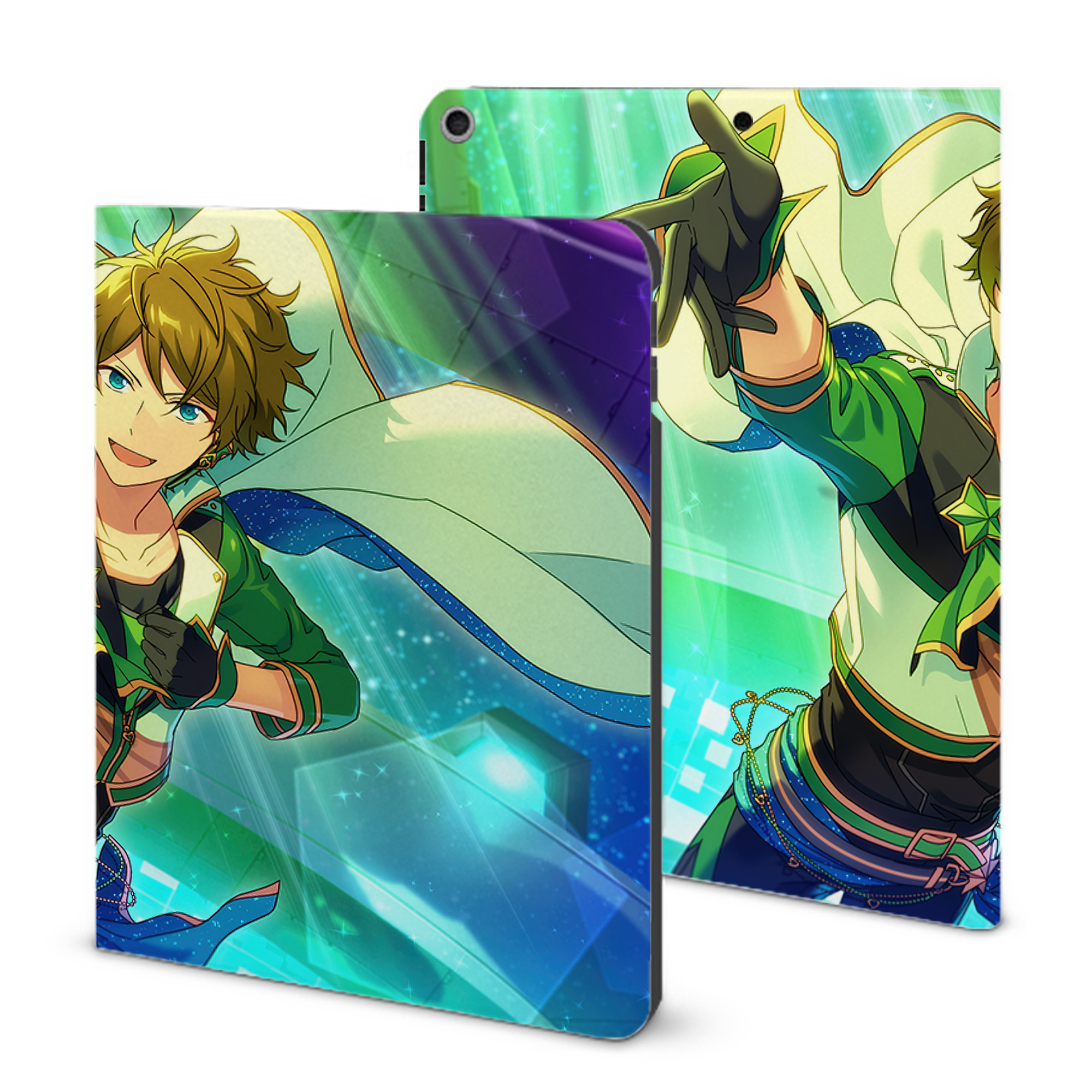（画像用） あんさんぶるスターズ! Ensemble Stars IPad ケース ブック型 PUレザー TPU 耐衝撃 軽量 薄型 ペン収納なし 全面保護 IPad 各モデル対応